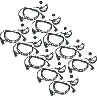 VHBW 10x Oreillette compatible avec Motorola GP88, GP300, GP73, GP600, GP68, CP040 radio talkie-walkie