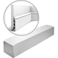 ORAC Decor SX118-RAL9003-box LUXXUS CONTOUR 1 carton 14 pièces Plinthes Moulures decoratives 28 m