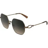 Longchamp Lo187s Woman Sunglasses Marron Bright Yellow 3/CAT3 Femme