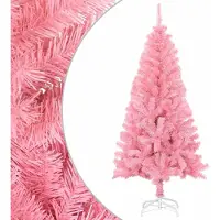 Prolenta Maison Exclusive - Sapin de Noël artificiel avec support, rose, 120 cm, PVC