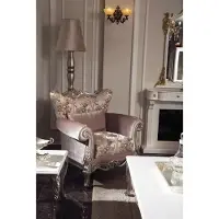 Xl Moebel Gmbh Gepolsterter Sessel Lila mit Blumenmuster Sofa Couch Wohnzimmer Möbel Barock