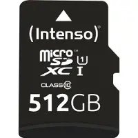 Intenso Micro Sdxc 512gb Class 10 Uhs-i Premium Memory Card Noir