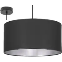 Light11 HOME Suspension avec abat-jour central argenté
