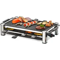 Rommelsbacher Raclettegrill RCC 1500 8 Pfännchen 1500 Watt chrom