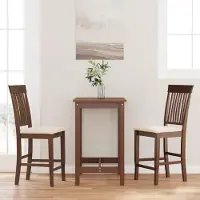 Prolenta Maison Exclusive - Tabourets de bar avec coussins, 2 pièces, brun, bois massif, hévéa