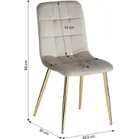 Homestyle4u Chaise Salle à Manger Crème Design Moderne Chaise de Cuisine Chaise pas Cher Fauteuil Rembourrée