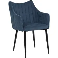 Feldmann-Wohnen Lot de 6 chaises de salle à manger et de cuisine Monte, bleu marine