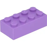 LEGO 2x4 brique 3001 - 10 pièces lavande moyenne