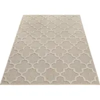 Ayyildiz Hali Tapis d'extérieur résistant aux intempéries, rectangulaire, beige, dimensions 120x170 cm, idéal pour le camping, le jardin ou l'intérieur, design scandinave