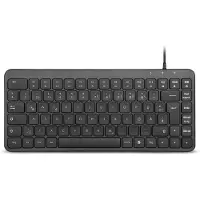 Perixx PERIBOARD-414 B DE, clavier mini USB filaire, touches silencieuses