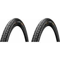 Continental 2 pneus de vélo RideTour 28 x 1,60 pouces (42-622), noirs avec bandes réfléchissantes...