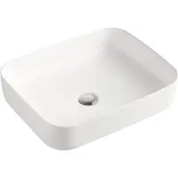 BEITZ & Walz AqvaCeramica : vasque à poser « SlimRim » sans rebord, 500 x 385 mm, blanc mat