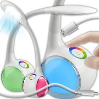 Retoo Lampe de bureau LED RGB tactile à intensité variable, 256 couleurs, lampe de chevet, lampe de table, lampe de lecture, veilleuse, cadeau pour enfants, USB,