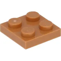LEGO 2x2 plaques 3022 - 100 pièces Nougat moyen