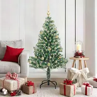 vidaXL BEI CLORIS Sapin de Noël artificiel enneigé avec lumière LED 150 cm - Sapins de Noël artificiels Nouveau2506093 2parcel