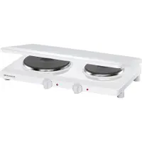 Rommelsbacher Plaque de cuisson double,2500W,145/180mm,avec couvercle THL 2597/A