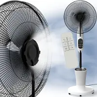 Aktivshop Ventilateur à refroidissement par eau, ventilateur sur pied silencieux d'une puissance de 75 watts, trois vitesses, humidification de l'air, télécommande, fonction rotation