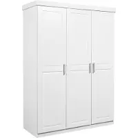 Ebuy24 Magnus Armoire 3 pièces, largeur 140 cm, hauteur 190 cm, blanc.