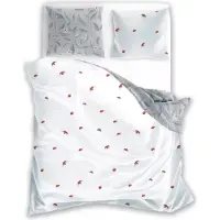 Faro Linge de lit, linge de lit en coton, motif délicat, Cottage Home 200 x 220 017 Coccinelle