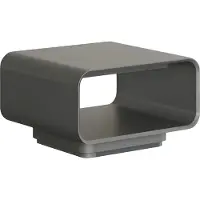 AEA Table basse Table de salon Moderne Noir Gris Design Compartiment ouvert Style Minimal