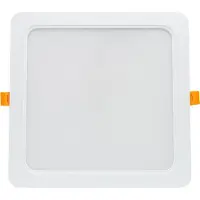Spectrum LED Downlight encastrable DURE 3 blanc carré 22x22cm IP54 24W 2900lm blanc chaud 3000K 110°
