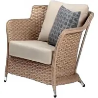 AEA Sessel Design Couch Sofa Relax Beige Rattan Lounge Club Polster Sitzer Luxus