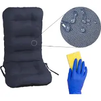 Hobbygarden Coussin de chaise pour meubles de jardin Coussin pour meubles de jardin - Basia - 123 x 48 x 7 cm - Bleu marine