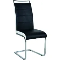 Feldmann-Wohnen Ensemble de chaises de salle à manger et de cuisine H-441 noir et blanc, lot de 2