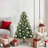 vidaXL Best Möbel Arbre de Noël artificiel flammé 150 LEDs Vert 120 cm - Arbres de Noël artificiels Cloris Nouveau2501393 2parcel