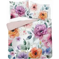 Detexpol 3D microfibre literie 220x200 fleurs colorées 5309 A micro 28