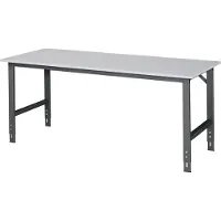 RAU Établi Tom L2000xP800xH760-1080mm Plan de travail mélamine Piétement gris anthracite