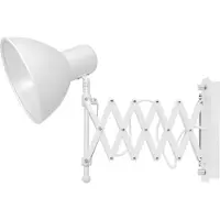 Licht-Erlebnisse Applique murale rétro « Harmony » en métal blanc, douille E27 – Applique murale pour salon, chambre à coucher ou couloir