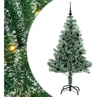 Syfax Arbre de Noël artificiel floconné de neige avec lumière LED