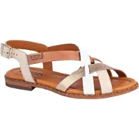 Pikolinos pour femme. W0X-0556C3 Sandales en cuir Algar marron, doré (39), Beige, 1 à 3 cm, Boucle, Casuel