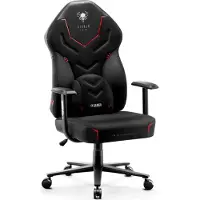 Diablo X-Gamer 2.0 Gaming Chair Office Chair Fabric Cover Ergonomic Design Lumbar Cushion Black