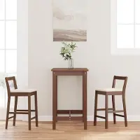 Prolenta Maison Exclusive - Tabourets de bar avec coussins, 2 pièces, brun, bois massif, hévéa