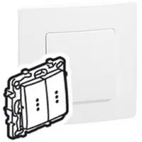 Legrand Daugiafunkcinis junginys 10AX Niloe - 664714, Bouton + interrupteur, Blanc