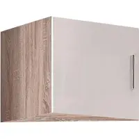 Wimex Rehausse pour armoire Malta, chêne brut de sciage, blanc brillant, 45 x 40 x 40 cm