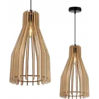 Light11 HOME Suspension moderne en bois avec éclairage LED