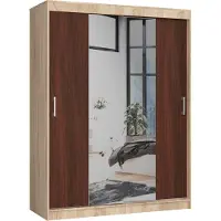 Akord Armoire Coulissante Sonoma/Wengé 150X60X200