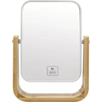 Parsa Beauty Miroir de maquillage en bambou, grossissement x5