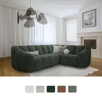 Miuform Canapé Shell L Accoudoir DROIT - 265x205 cm - Vert foncé - Canapé modulable Canapé