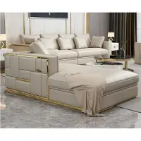 Xl Moebel Gmbh Design Luxe Ensemble de canapés en cuir Canapé Coussin Design Meubles Set Garnitures