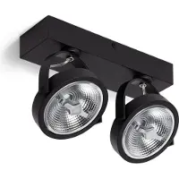 LEDKIA Spot Led 30w Cree En Saillie Orientable Ar111 Dimmable Noir Blanc Chaud 2700k