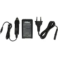 VHBW Chargeur Adaptateur Secteur + Allume-Cigare Pour Batterie Samsung Slb-10a, Slb-10 A - Modèles Digimax Wb150, Wb150f, Wb151, Wb152, Wb152f, Wb200 Etc.