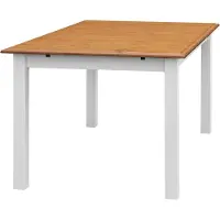 AEA Table de salle à manger rustique en bois Tables en bois 150/197cm Salle à manger extensible