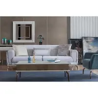 AEA Salon Set Garniture Groupe Aménagement Canapé Canapé Table basse 3pcs