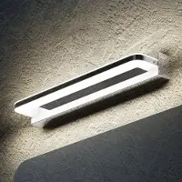 Doporro Lampe pour miroir 9W LED Salle de Bain 910 Lumen 40cm Applique Mural Chrome Lumière Miroir 4000K Design SparkLuxe