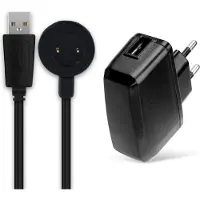 Subtel Chargeur pour montre connectée + Câble USB System Connector compatible avec - Adaptateur secteur 1A Câble charge rapide smartwatch gps sport fitness
