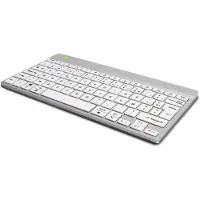 R-Go Tools Ergonomische Tastatur R-Go Compact Break, kompakte Tastatur mit Pausensoftware, AZERTY (FR), Bluetooth, Weiß